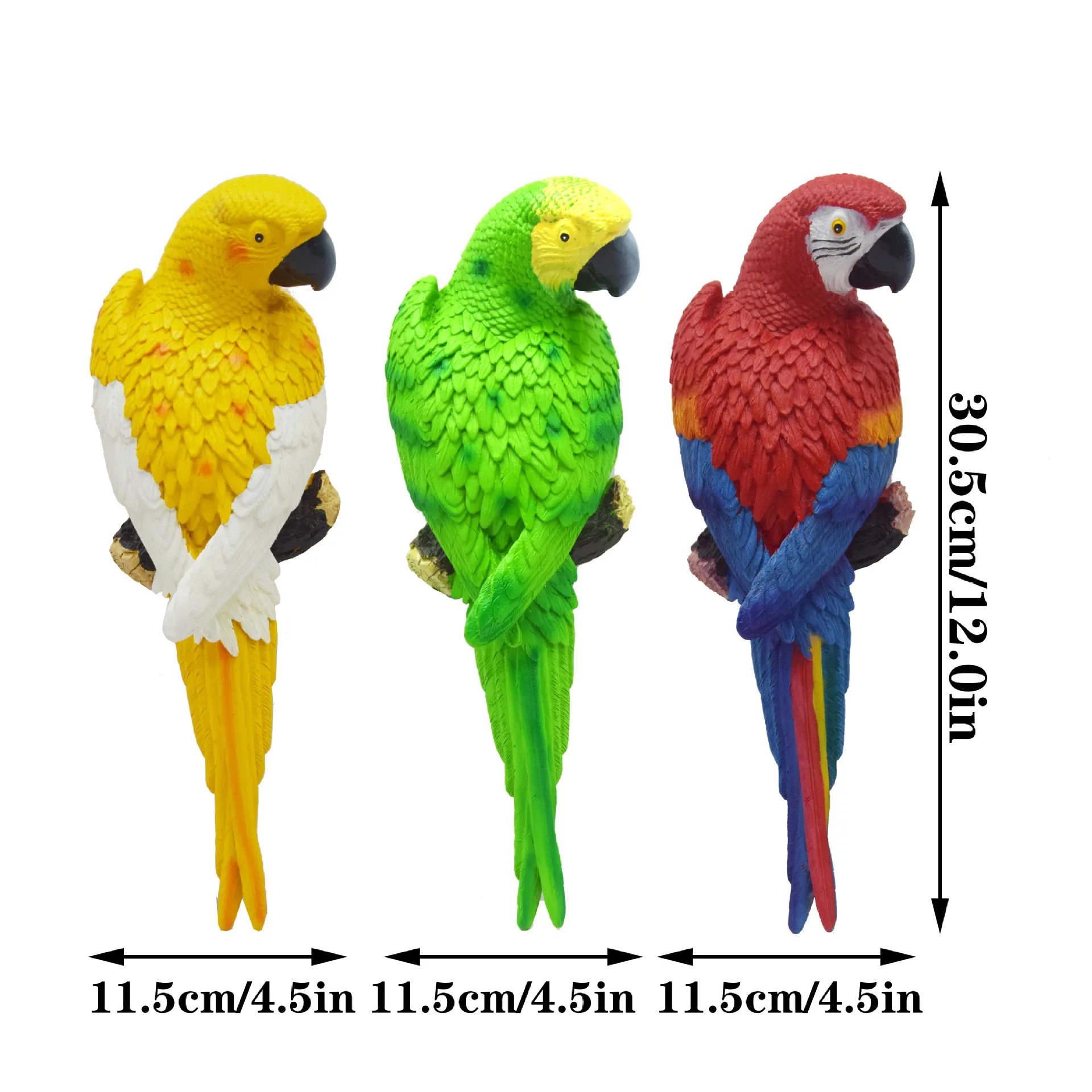 مقلد الببغاء الحلي في الهواء الطلق حديقة ديكور المنزل شجرة النباح ساحة فناء الديكور الحرف تماثيل الطيور الحيوان النحت #4