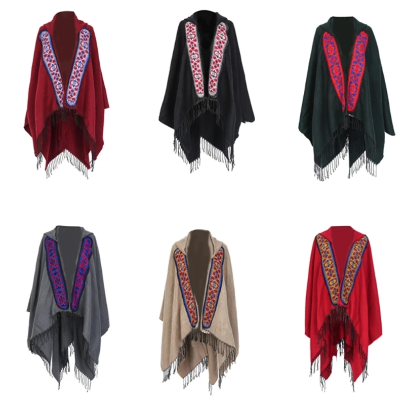 

Colorful Tassels Decorated Shawl Soft Comfortable Shawl Outerwear Fashionable