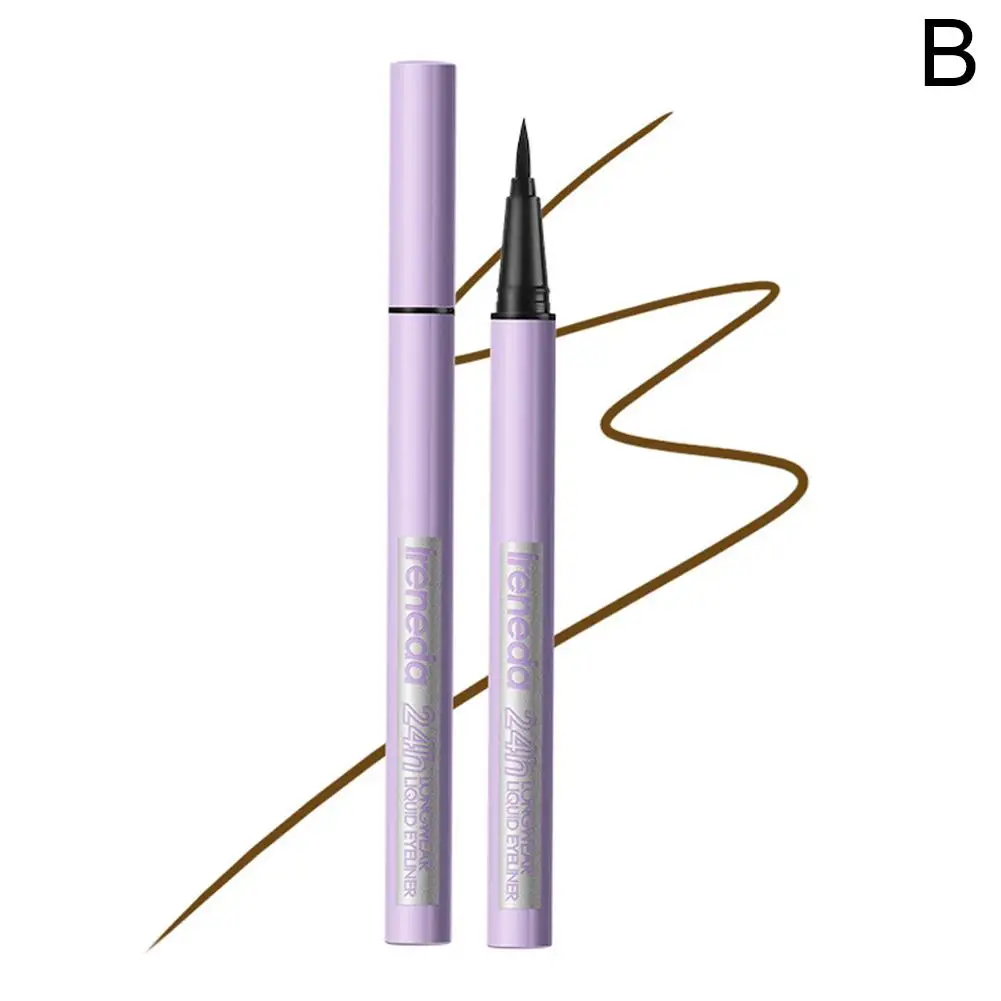 IRENEDA Waterproof Quick Dry Eyeliner 24h Long-lasting Longwear Pencil Pigment Eye Makeup Liner Black High Liquid Cosmetic C5G2