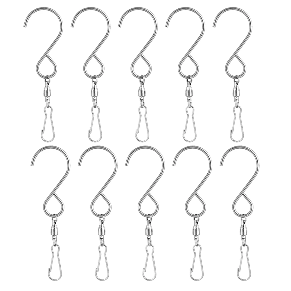 

Stainless Steel Hooks Rotating Display Hanging Chimes Swivel Clip Spiral Tails Windsocks Ceiling 360 Degree Mini Lightweight