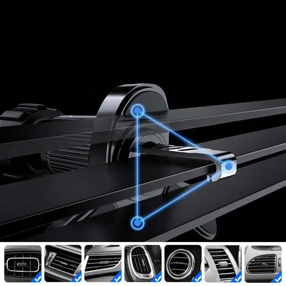 Universelle Magnetische Autohalterung für Lüftungsschlitze Verbesserte Starke Magnet-MagSafe-Autohalterung mit Stabilem Lüftungsclip Freihändige Telefonhalterung – Detail 5