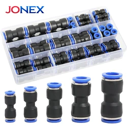 80PCS Pneumatic Fittings Connecotr kit 4mm 6mm 8mm 10mm 12mm PU Type Quick Release Push In Connection For Air Water Hose Tube