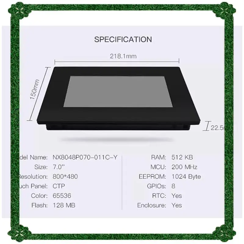 تسليم 24 ساعة 2X شاشة ذكية NX8048P070-011C-Y 7 بوصة شاشة تعمل باللمس بالسعة مع الإسكان HMI TFT وحدة عرض LCD