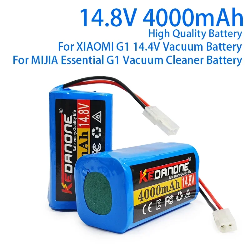 

18650 4S1P 14.8V 4000mAh Li-ion Battery Pack,For XIAOMI MIJIA Mi Robot Vacuum-Mop Essential G1 MJSTG1 R30 R35 Battery