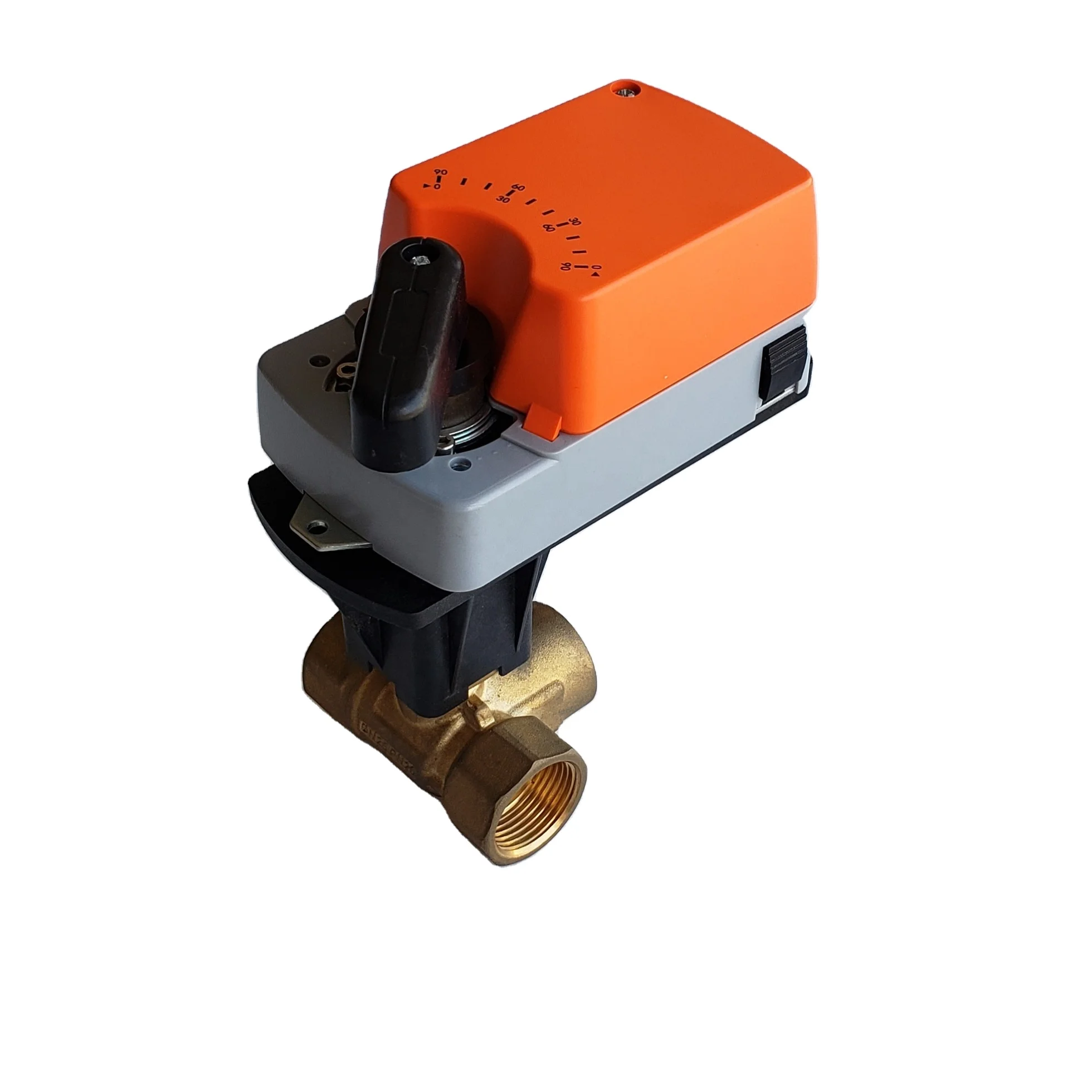 Válvula de água motorizada operada por atuador elétrico do motor de bola DN25 15 PN20 3 maneiras para tratamento de água