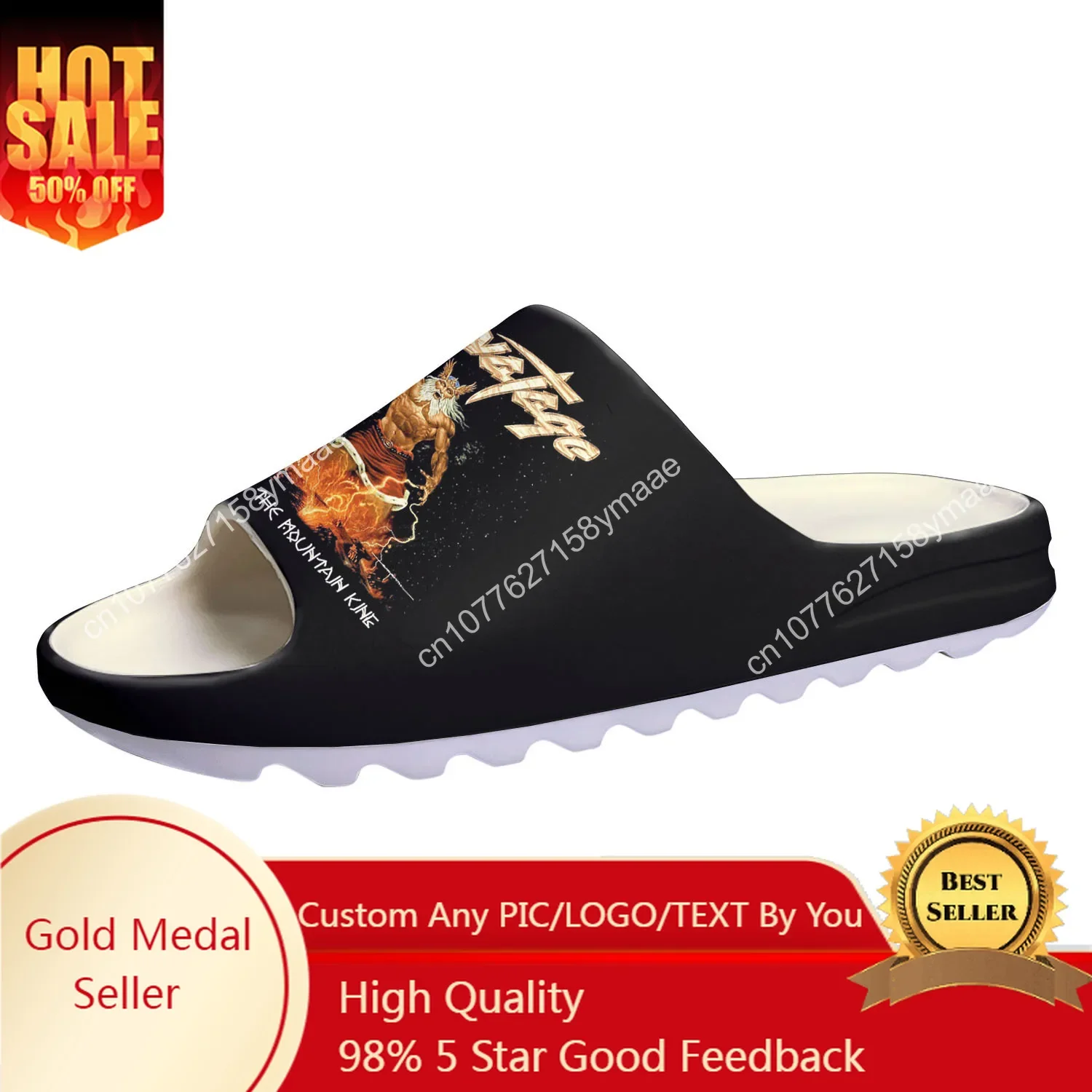 

Savatage Band Rock Soft Sole Sllipers Home Clogs Step on Water Shoes Mens Womens Teenager Bathroom Customize on Shit Sandals
