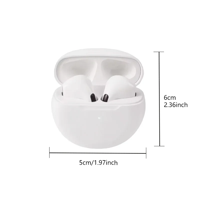 Pro6 الأصلي TWS سماعة لاسلكية تعمل بالبلوتوث سماعة بلوتوث 5.3 سماعات الرياضة سماعات الأذن الذكية اللمس سماعة الموسيقى لجميع الهواتف الذكية #6