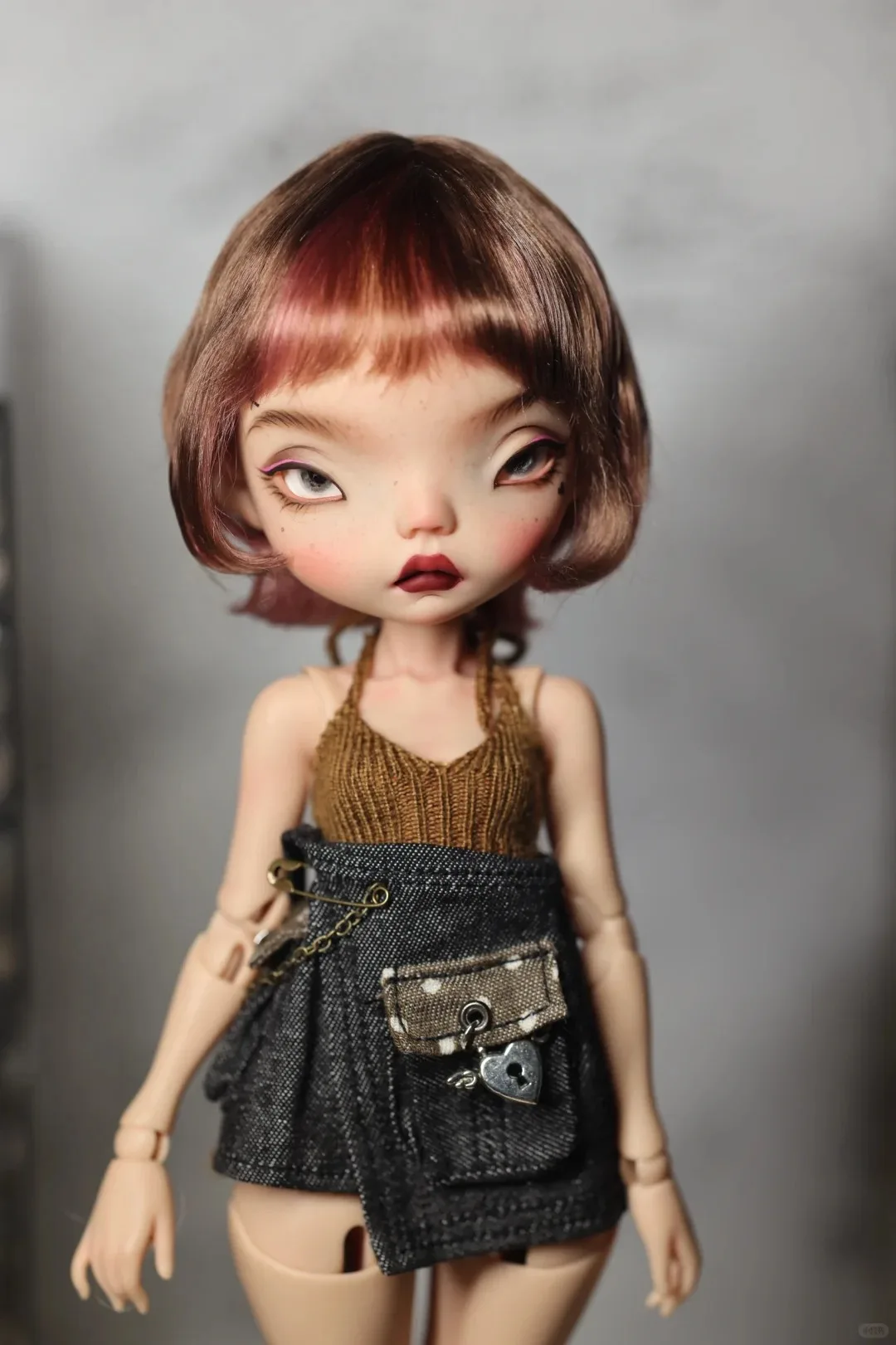 Maßstab 1/6 SD BJD Puppe Landoudou Amy Blue Bean Girl Harz Spielzeug Geburtstagsgeschenk Künstlich erstellte Puppe Sammlerfigur