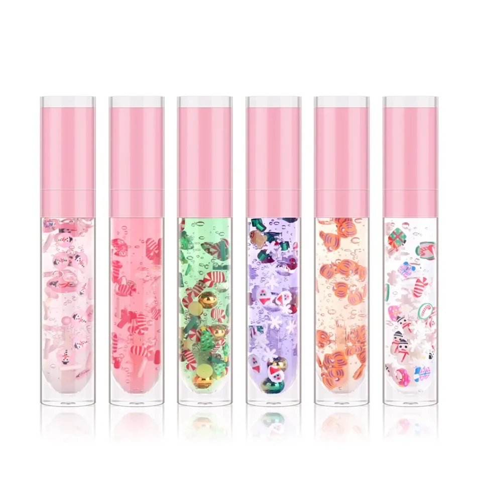 

Custom Logo 8ml Christmas Lip Oil Private Label Pigment Long Lasting Moisture Non-stick Waterproof Makeup Wholesale Cruelty Free