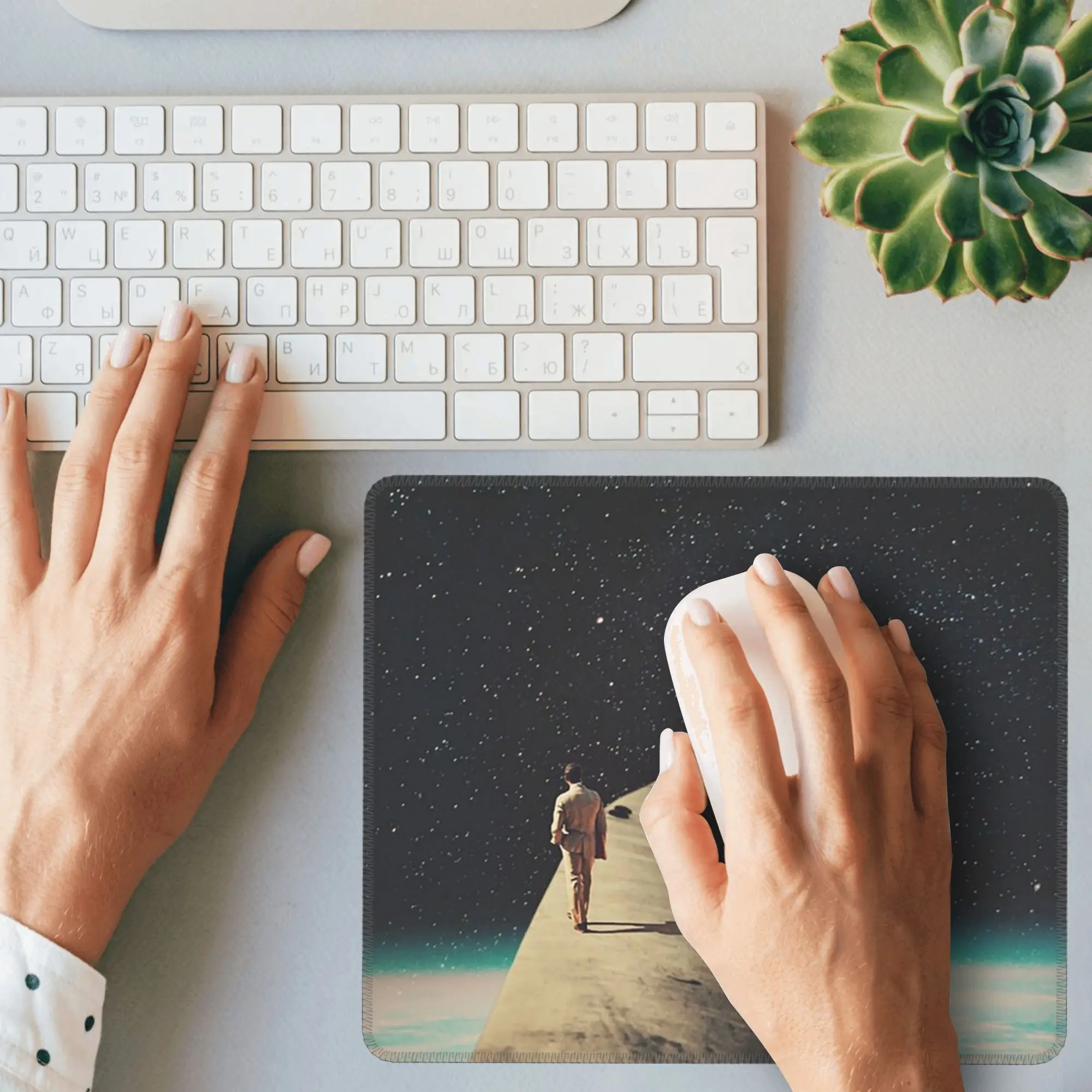 私たちはこの道を選択しました 私の親愛なるマウスパッド コンピュータキーボードマウスマット ゲーマーPCラップトップデスクマット オフィスアクセサリーテーブルマット