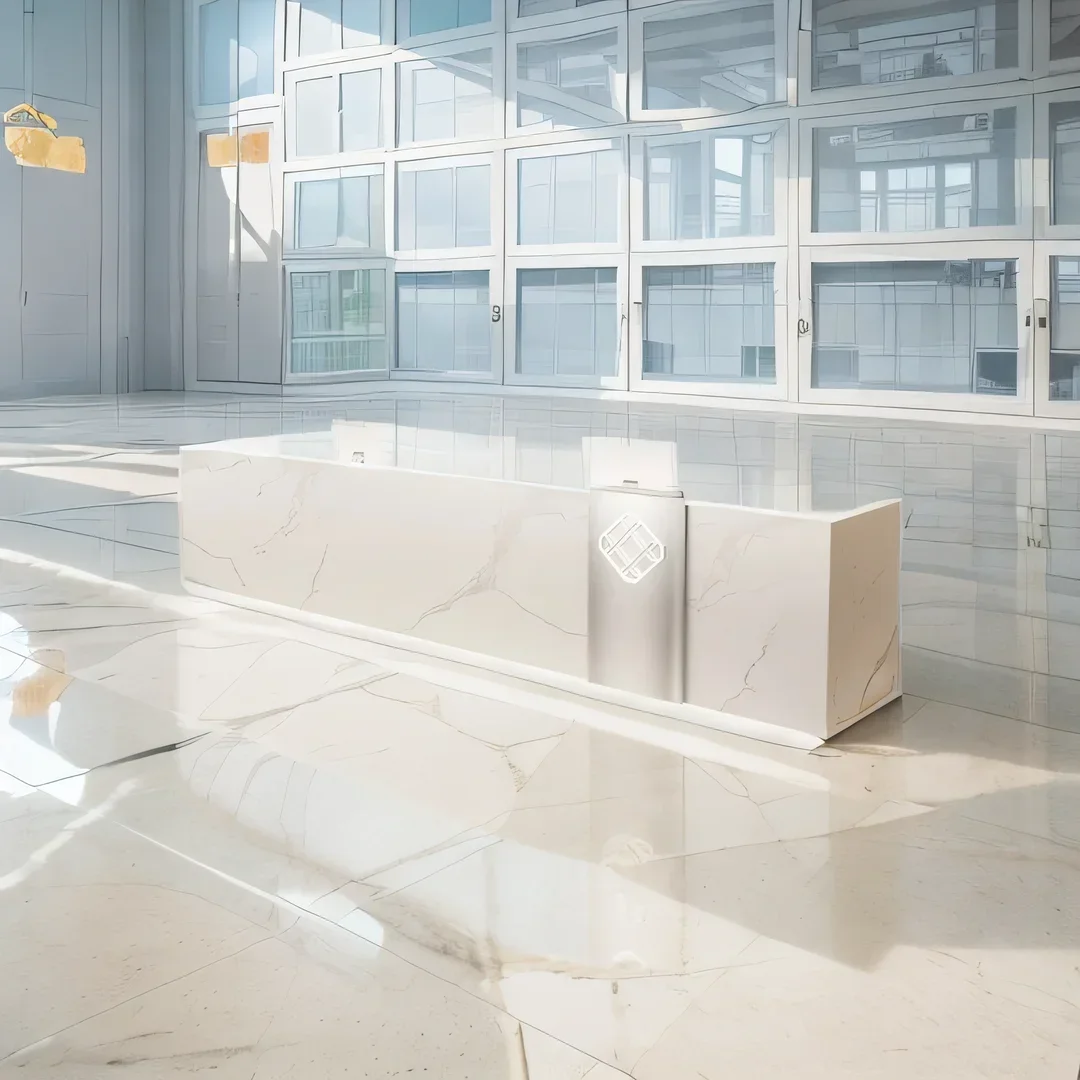 

White Reception Desk Beauty Salon Furniture Counter Table Pulpitos Wooden Churches Long Table Recepcion Mostrador Modern