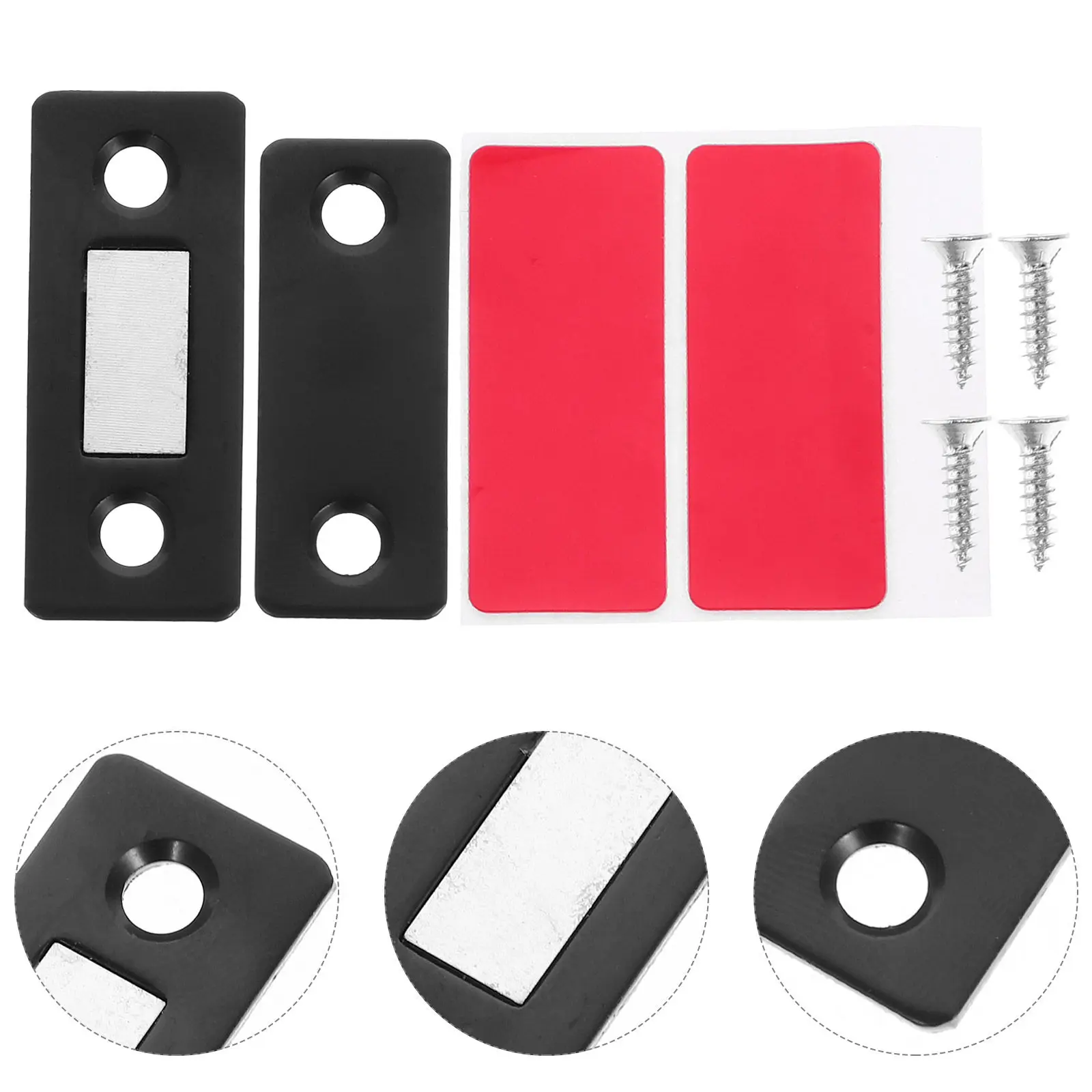 12Set Ultra-Thin Concealed Magnetic Door Catch for Sliding Cabinets Drawers Furniture Easy Install No-Drill Steel Cabinet