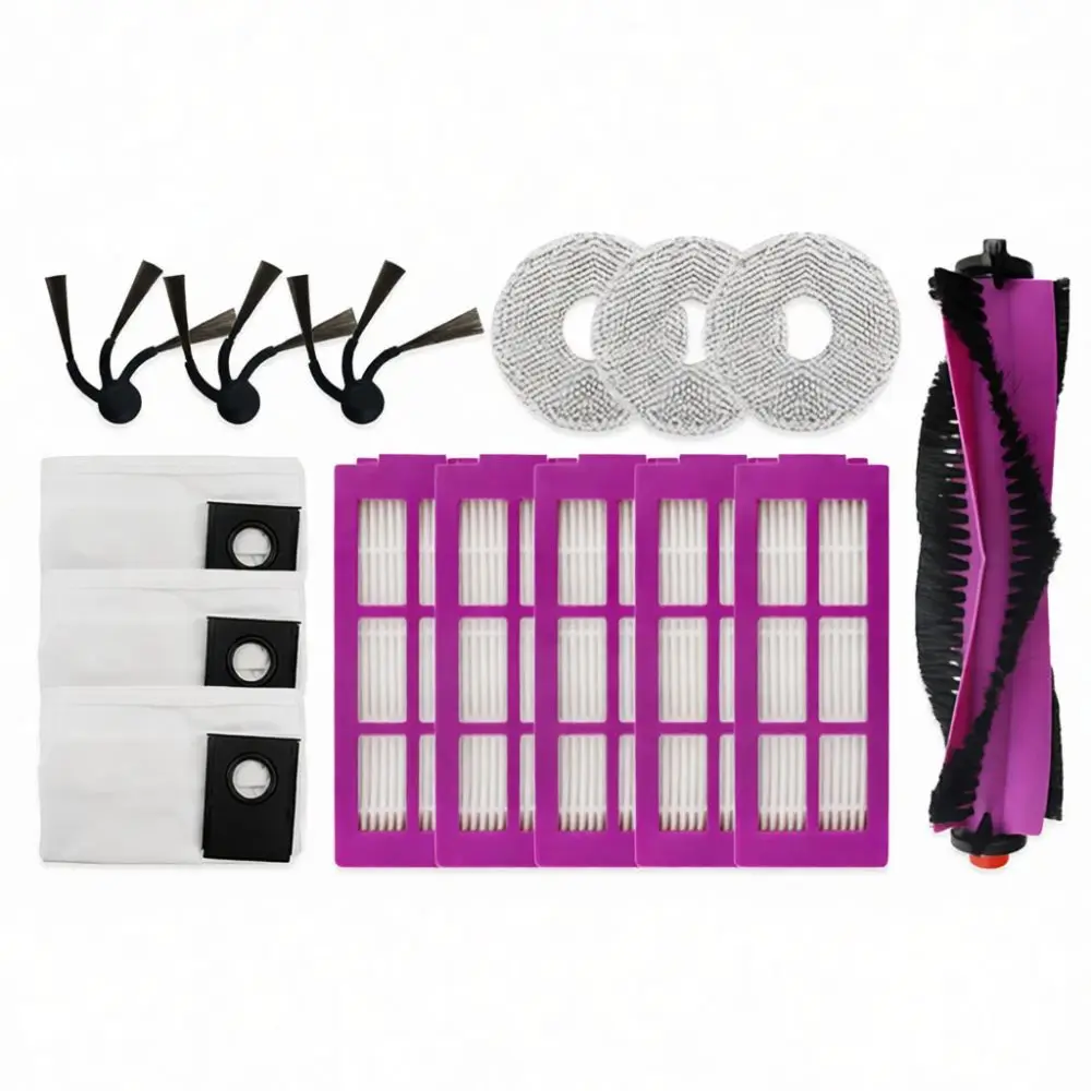 Replacement Accessories Kit For Midea V16 Pro Robot Vacuum Main Brush Side Filter Mop Cloth Dust Bag House Cleaning