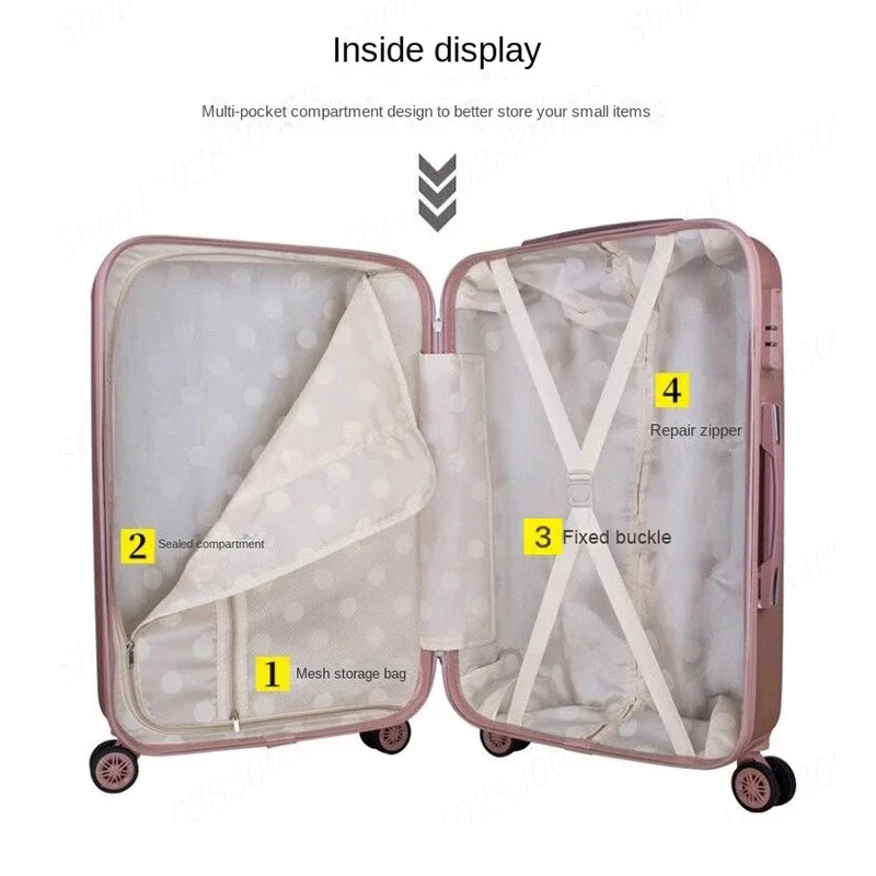 Suitcase Fashion Password Trolley Case 20/24/28" Female Lightweight Luggage Carry on Suitcases Rolling Luggage Set Travel Bag