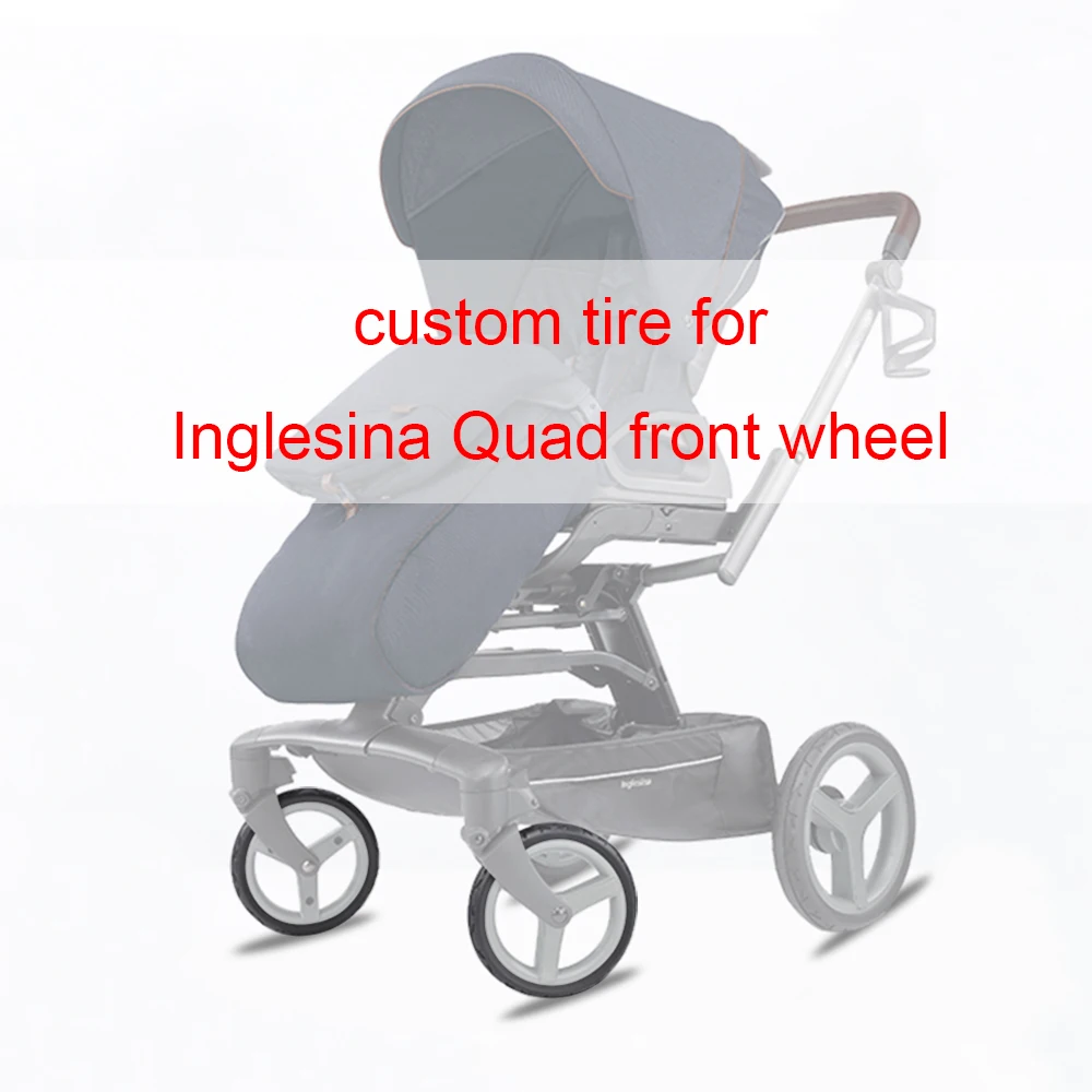 

Custom Tire For Inglesina Quad Front Wheel PU Tubeless Stroller Tyre Cover With Anti Slip Tread DIY Baby Buggy Replace Part