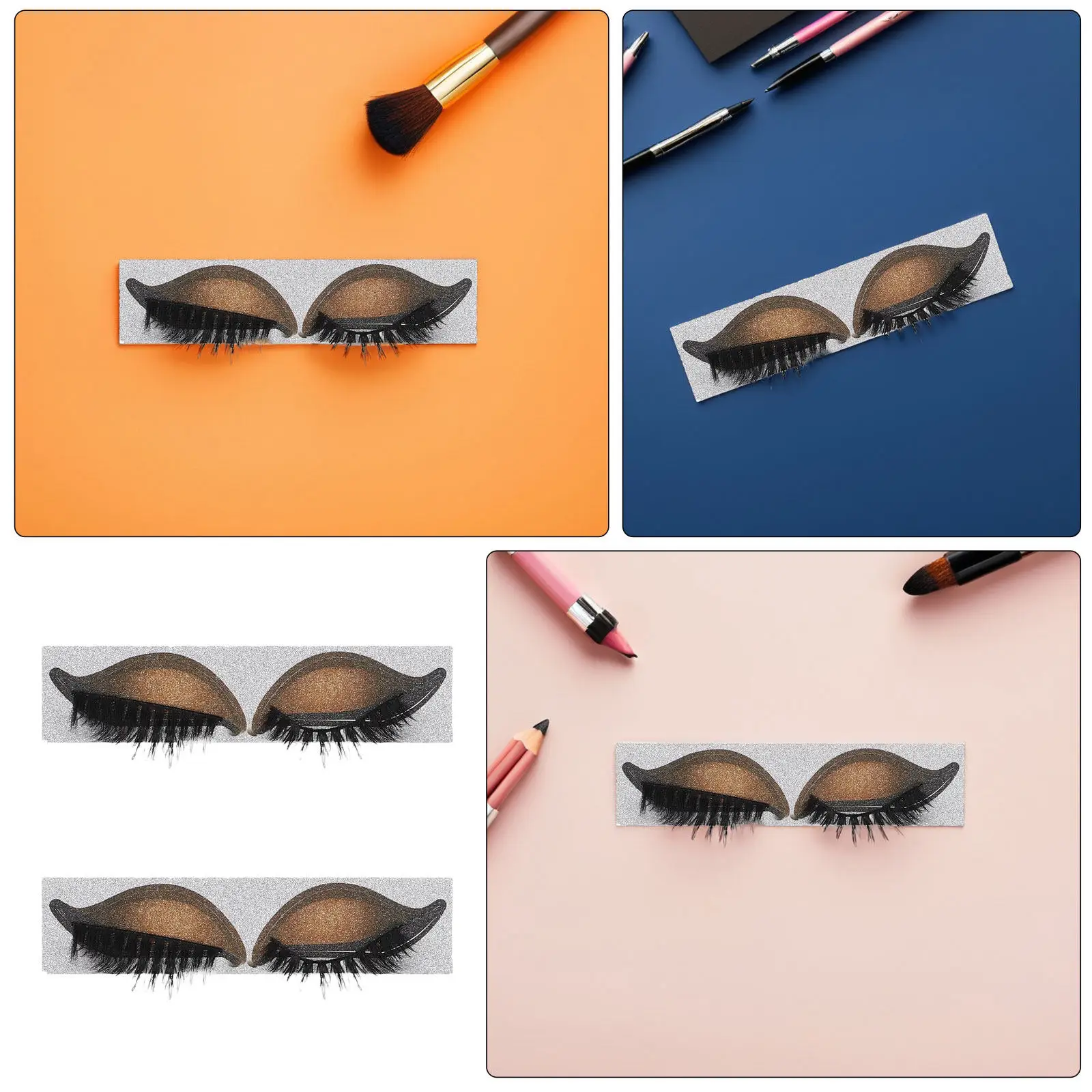 5Pairs Lazy Eyeshadow Eyelash Patch False Eyelash Stickers Pre-Cut Temporary Eye Makeup Stickers Instant Tattoo Eye