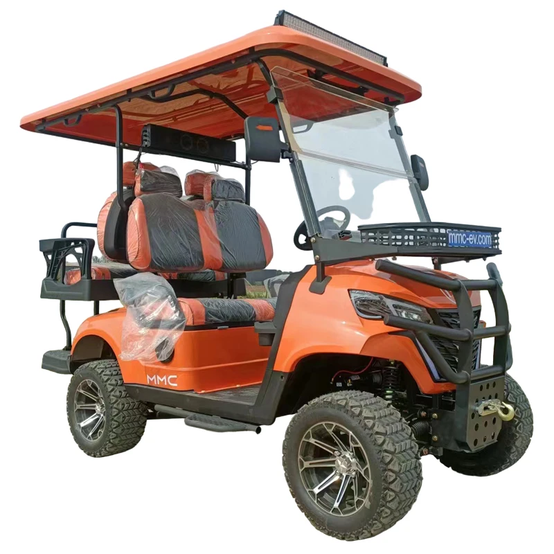 New Model 4WD 4 6 Seater Electric Golf Cart with Large Storage Compartments