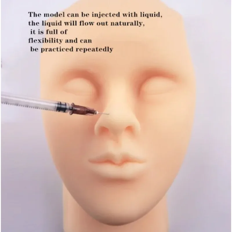 Female Makeup Exercise Silicone Head Cosmetic Injection Practice Model