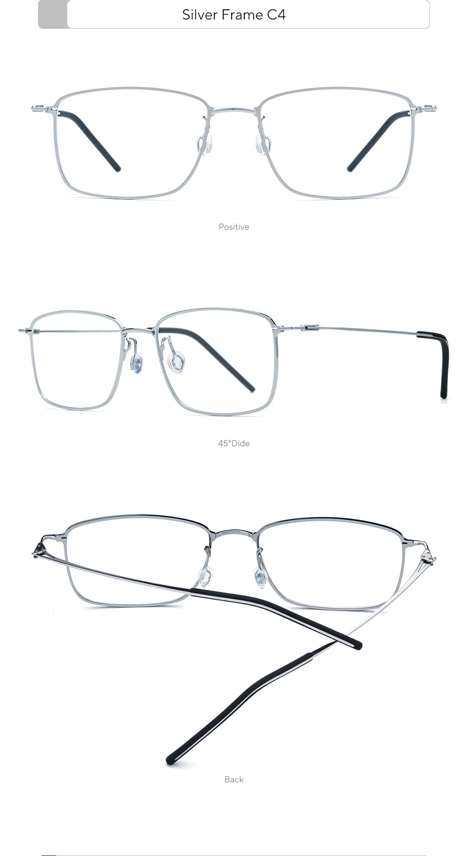 FONEX Titanium Glasses Frame Men Brand Design Square Korean Japaness Ultralight Eyeglasses Morten Screwless Denmark Eyewear 5913