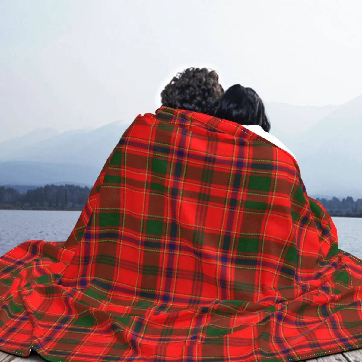 Red Modern Tartan Plaid Blanket Soft Fleece Spring Warm Flannel Fashion Gingham Throw Blankets for Sofa Outdoor Bed Quilt