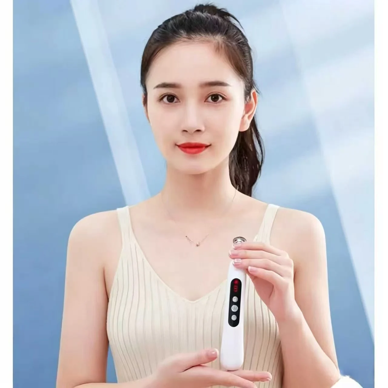 

Portable Handheld High Frequency Skin Therapy Wand Machine for Acne Massage Skin Rejuvenation Tightening Wrinkle Reducing Tool