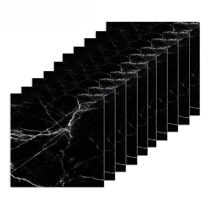 trebalena 10-40PCS Imitation Marmor 3D Keramik Fliesen Wand Renovierung Dekoration Aufkleber Wasserdicht Selbst-klebe Hause Boden Aufkleber 3