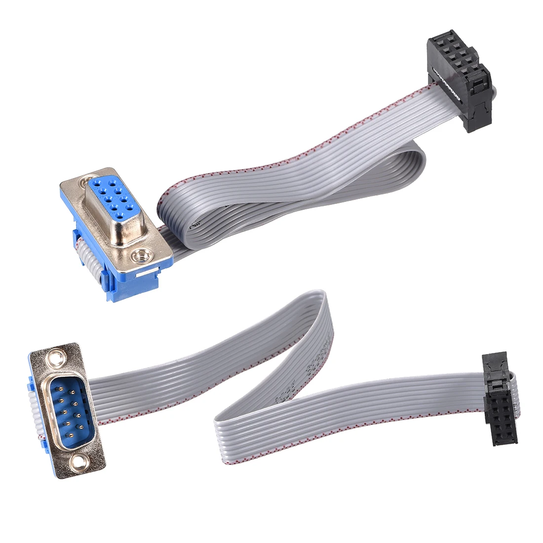 

1/2Pcs 20cm IDC Wire Flat Ribbon Cable DB9/DB15/DB25/DB37 Female/Male to FC-10/FC-16/FC-26/FC-40 Female Connector 2.54mm Pitch