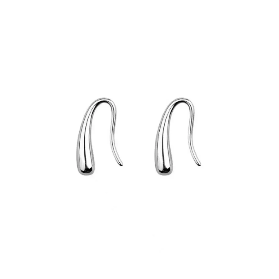 925 Sterling Silver Fashion Water Drop Shape Earrings for Women Simple Temperament Ins Retro Jewelry Party Birthday Gifts