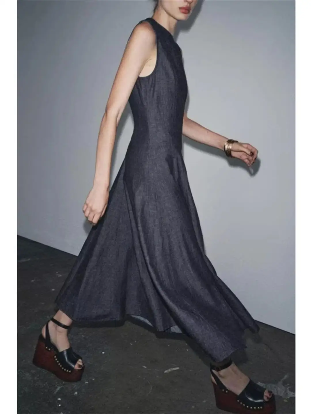 كاجوال Faion round Ne Svel Midi Dr Slim Fit Long Dr Jeans Sle ملابس نسائية بمقاسات كبيرة لموسم الصيف