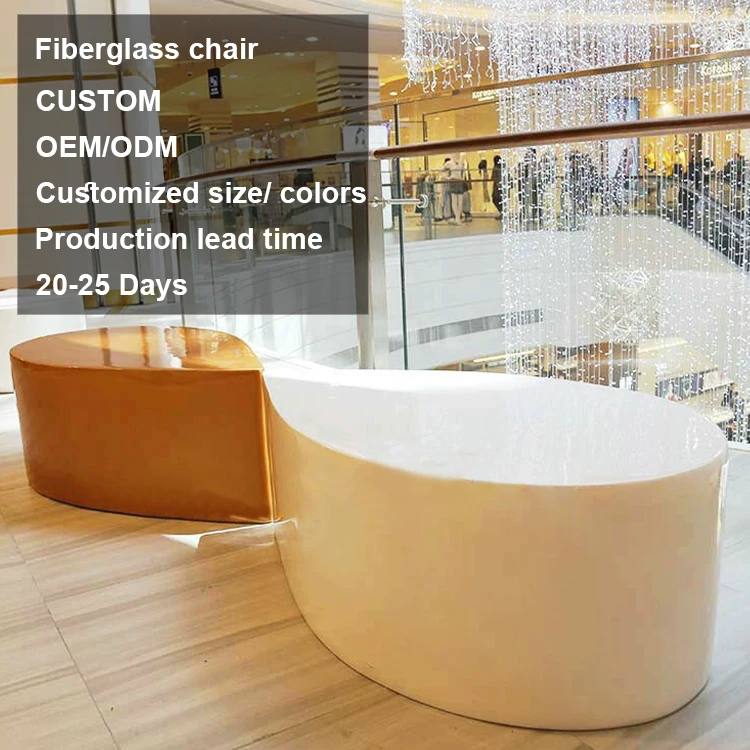 

Стул-комбинация из стекловолокна в форме цветка, современное коммерческое декоративное сиденье для сада, торгового центра, художественный декор, кресло для отдыха