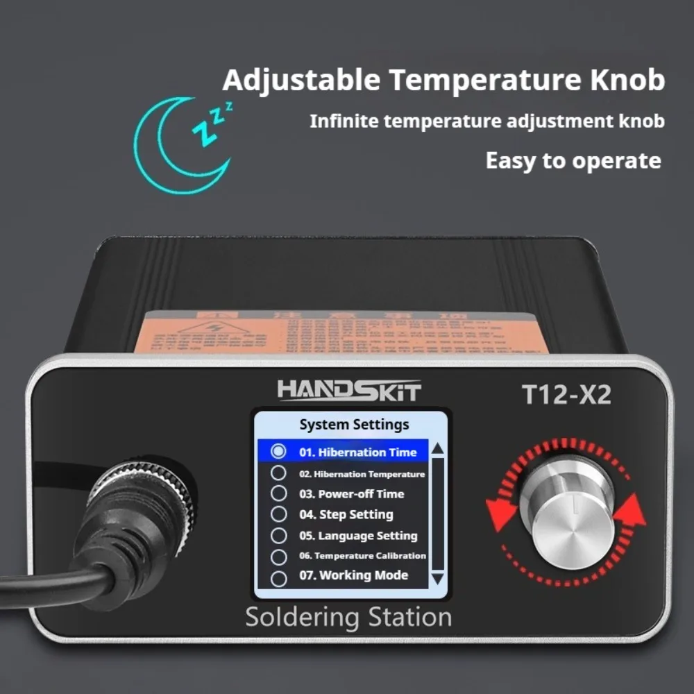 T12 Soldering Station STM32 Chip Version 2.1 OLED Digital Temp Control 5pin Soldering Iron/Tweezers Handle AUTO Sleep