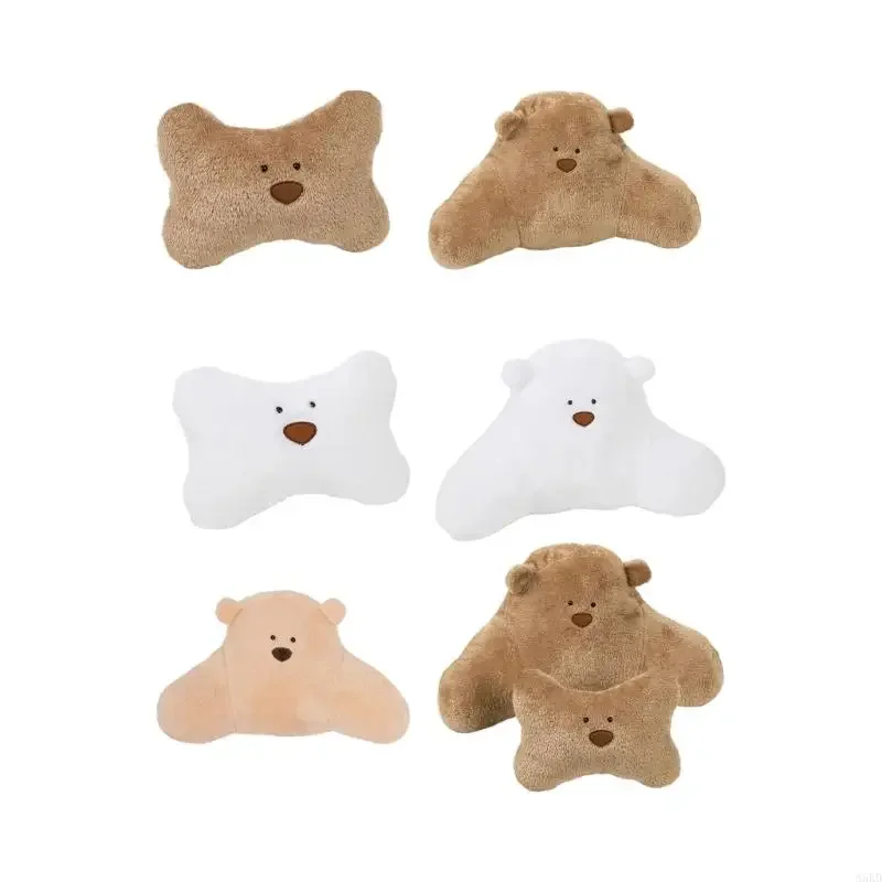 

Funny Bear Cartoon Car Headrest Pillow Comfortable Memory Foam Filled Ergonomic Design For Road Travel
