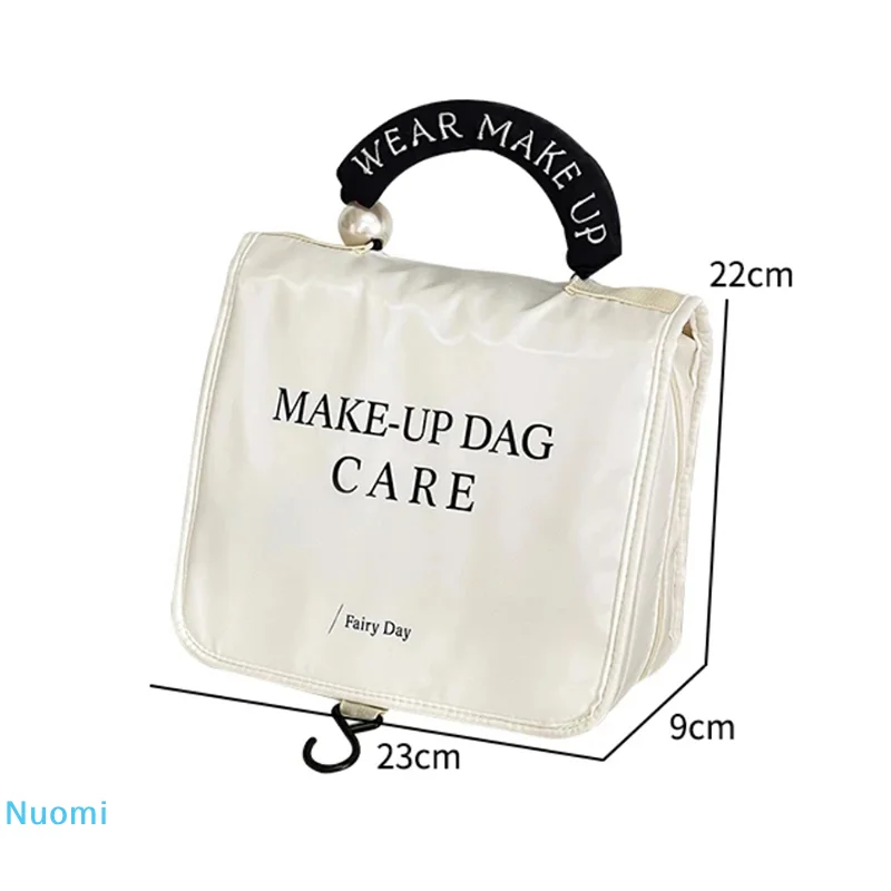

【B】Foldable Travel Makeup Bag Large Capacity Portable Hanging Storage Toiletries Bag Women Nylon Wash Bag Cosmetic Organizer