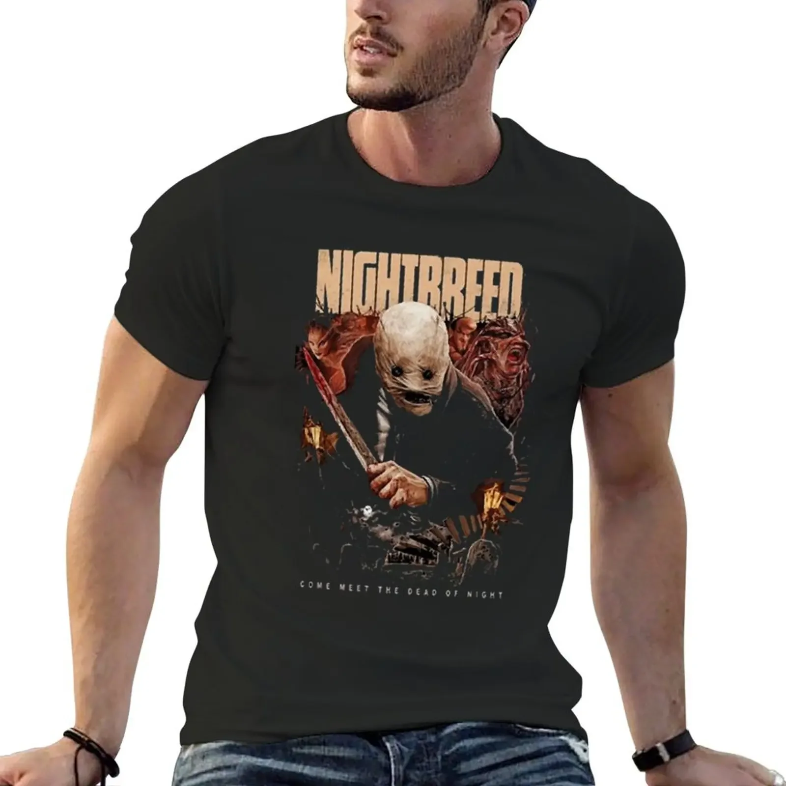 Мужская футболка Nightbreed, корейская мода, мужские футболки с графическим рисунком