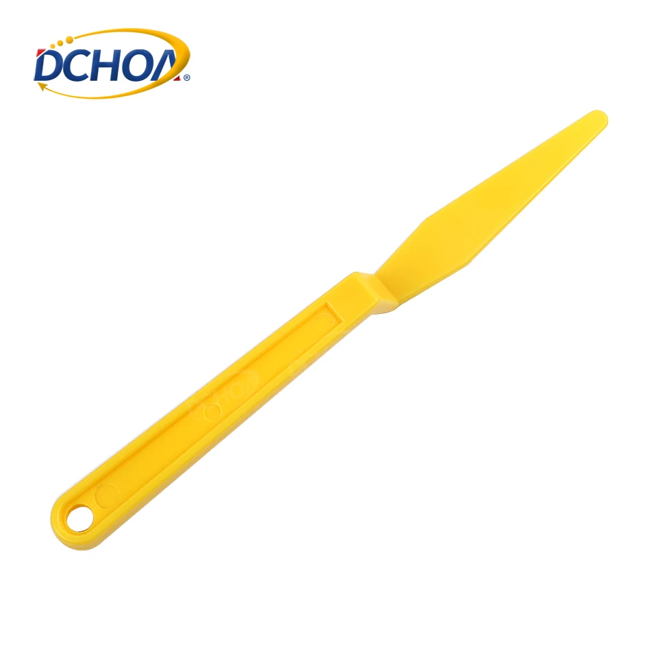 DCHOA Vinyl Wrap Yellow Long Handle Micro Shank Gasket Corner Squeegee