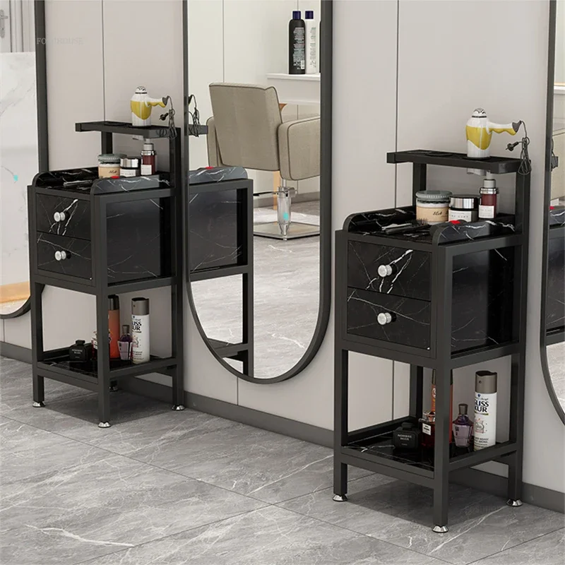 Hairdressing Beauty Salon Portable Cart Barber Organizer Salon Trolleys Auxiliary Wall-mounted Tool Cabinet Salon Furniture