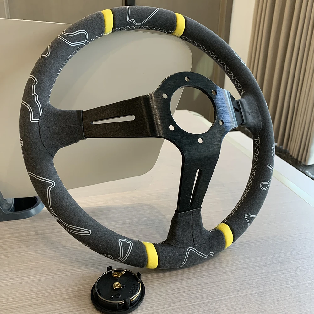 New Alcantara Leather 350mm 14 Inch mo-mo style Steering Wheel