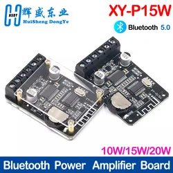 10W/15W/20W Stereo Bluetooth 5.0 Power Amplifier Board 12V/24V High Power Digital Amplifier Module XY-P15W