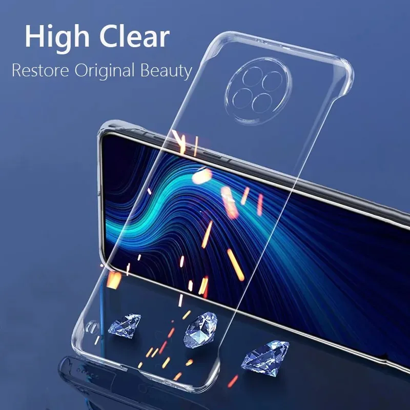 Frameless Case for Xiaomi Mi 10T Lite Clear Hard PC Ultra thin Bare Feeling Phone Cover XiaomiMi10TLite 5G M2007J17G Coque image 2