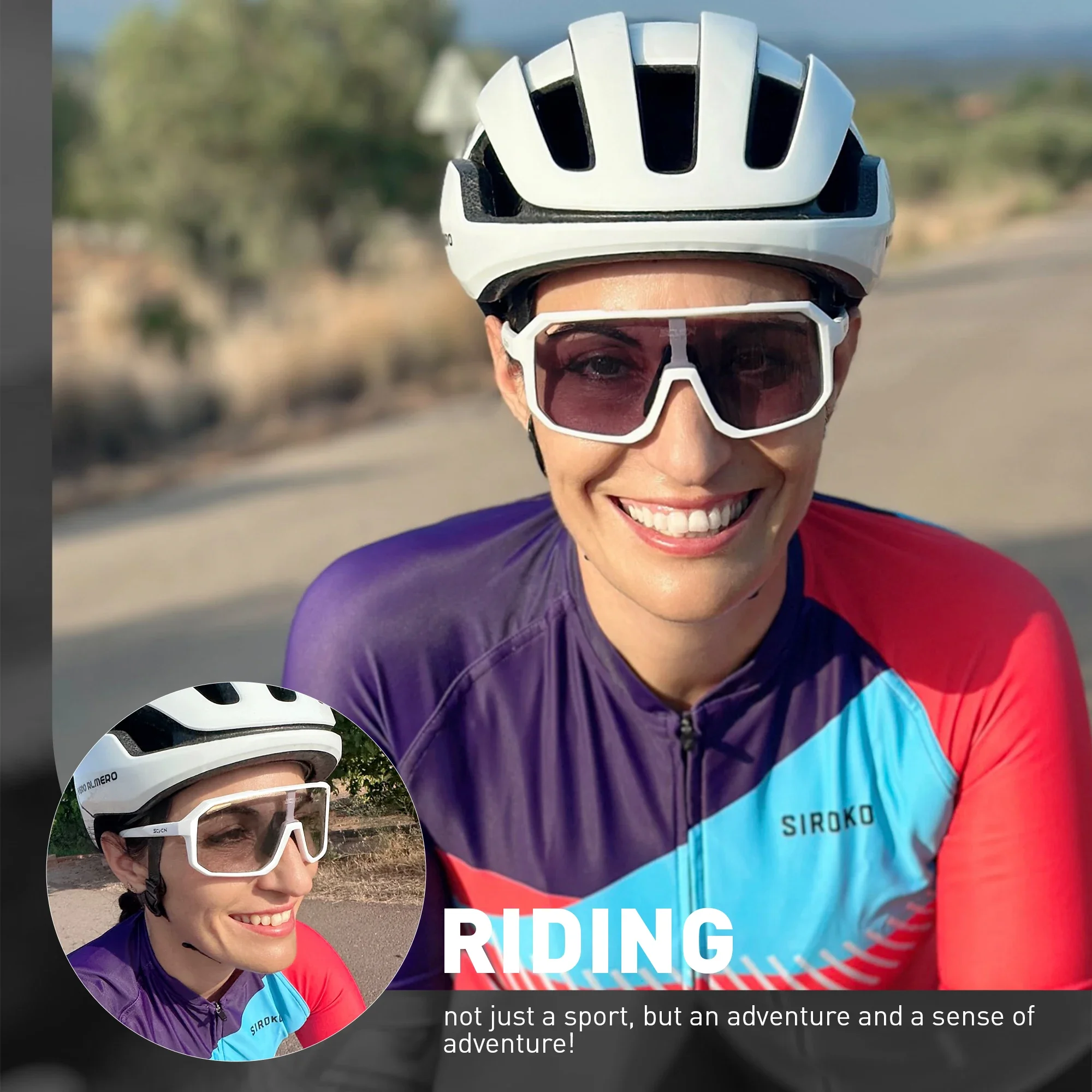 SCVCN جديد اللونية الدراجات نظارات دراجة نارية ركوب الدراجات في الهواء الطلق الرياضة الدراجات النظارات الشمسية الرجال النساء المشي لمسافات طويلة UV400 نظارات