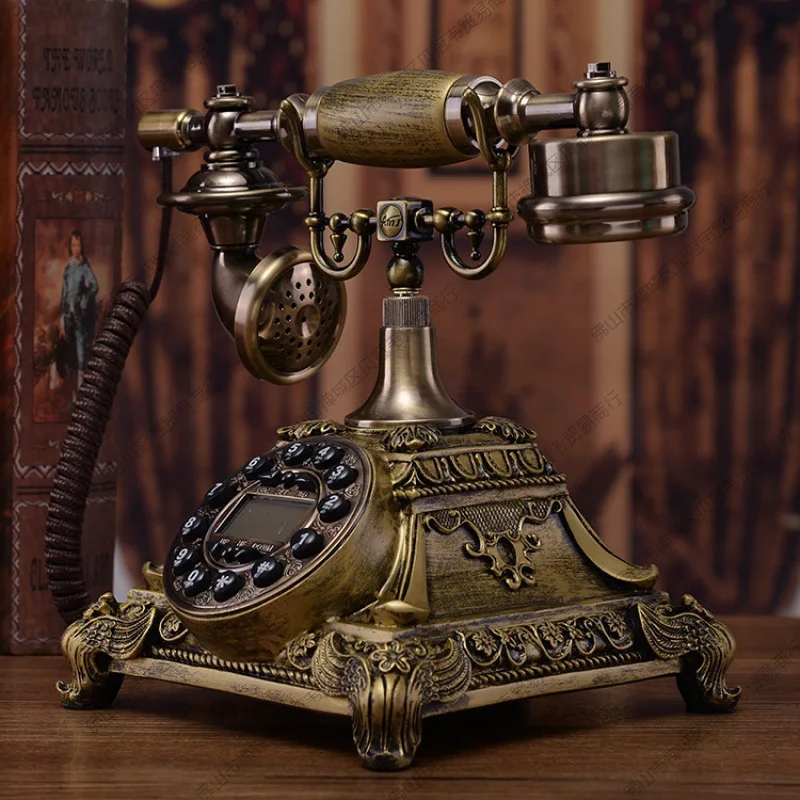 Durable  Boutique European Antique Retro Phone Landline Rotary Dial Phone