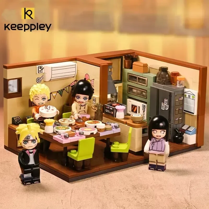 

Keeppley Naruto Anime Surrounding Building Blocks Himawari Uzumaki's Birthday Assembly Model Children's Toy Birthday Gift