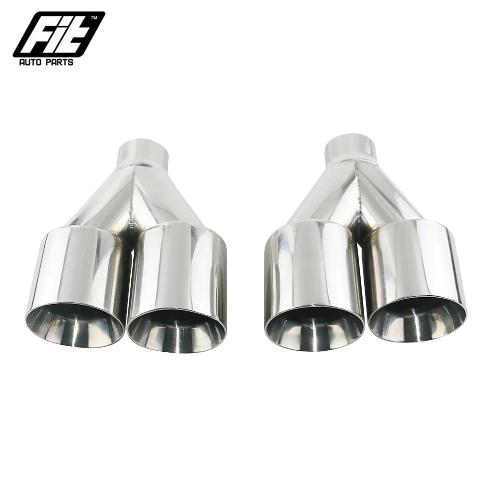 

Universal Modify Exhaust Y Pipe tip 2.5 inch to 4 inch Stainless Steel muffler tailpipe Auto Accessory