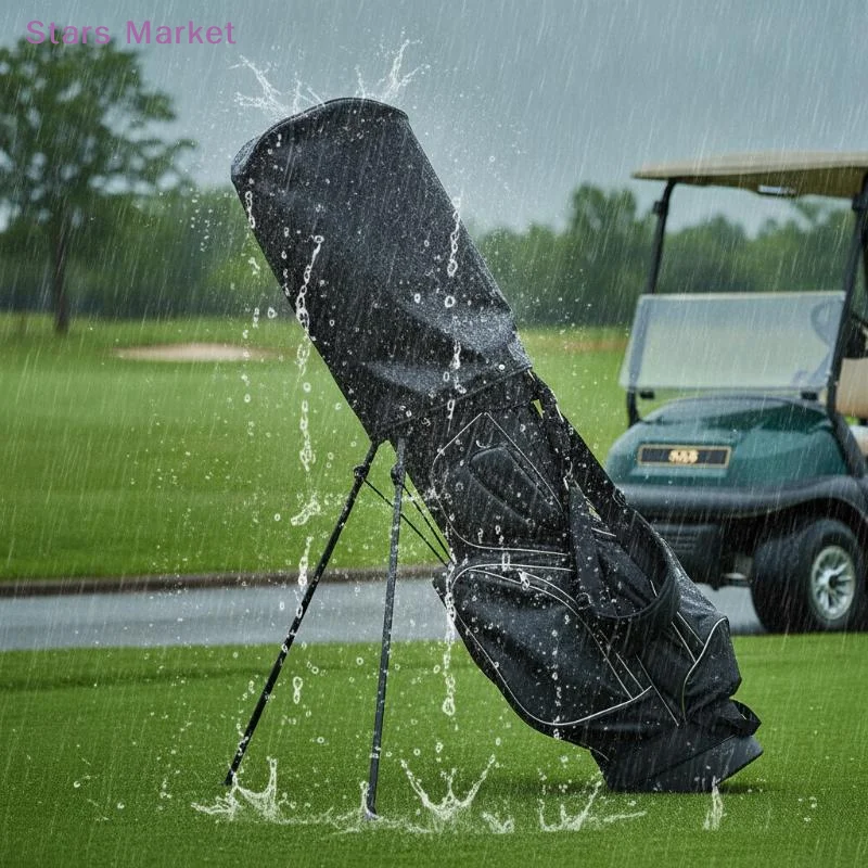 Golf Bag Rain Cover Waterproof Rain Hood 1Pcs Dustproof Club Protector Fits Most Standard Size Golf Bags for Travel