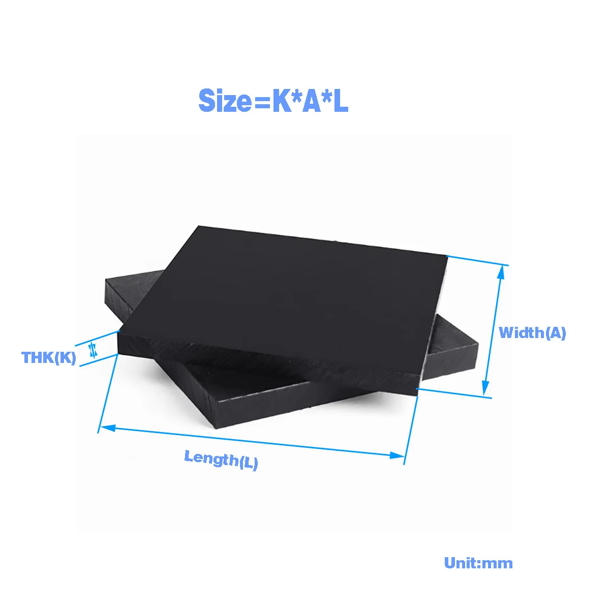 Black Abs Sheet/Styrene Plastic Industrial Flat Plate Processing Customization Thickness 1mm 1.5mm 2mm