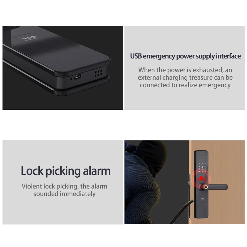 Tuya Smart  Auto Door Lock Card Code Lockout Tagout Fingerprint