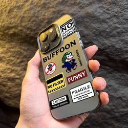 Clown Buffoon Pattern Phone Case For iPhone 15 14 13 12 11 Pro Max XS X XR 7 8 Plus 15 Shockproof Matte Bumper Hard Back Cover