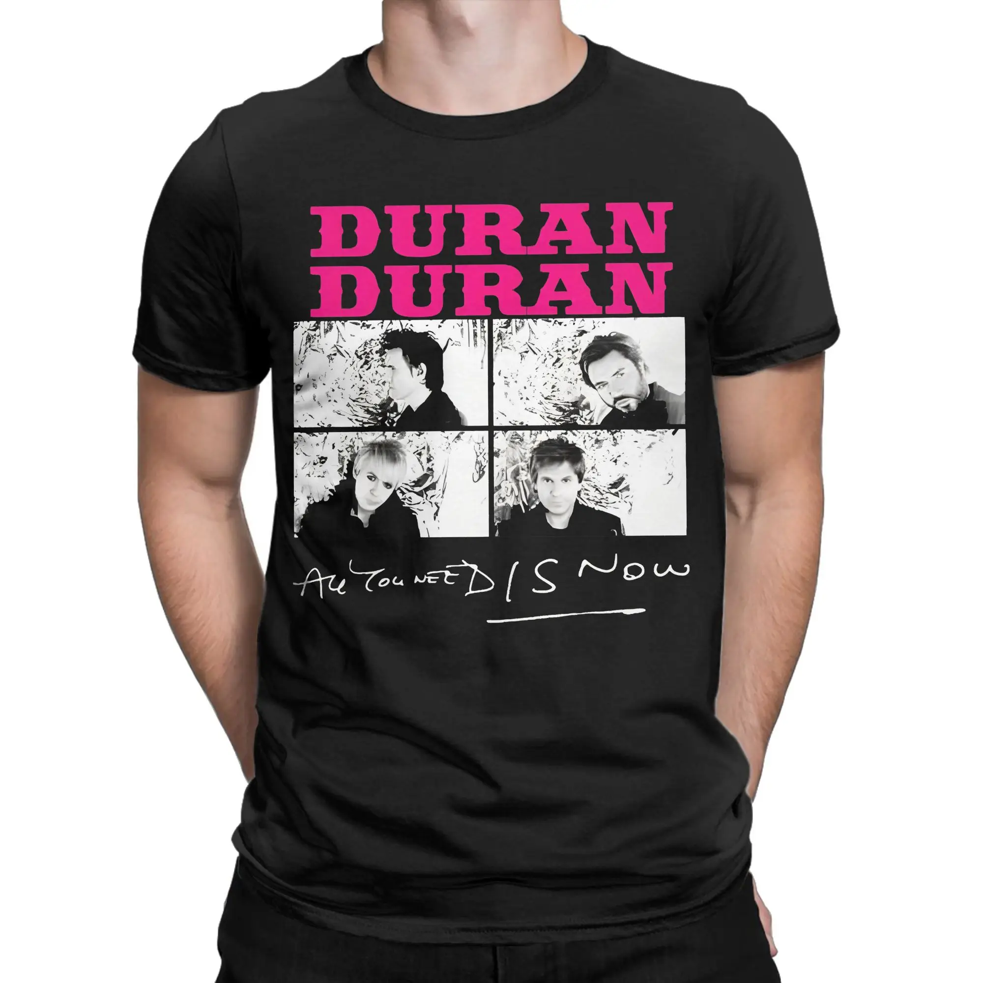 تي شيرت رجالي ونسائي Duran Duran موسيقى فرقة الروك تي شيرت من القطن الخالص تي شيرت أنيق ملابس وتتسابق