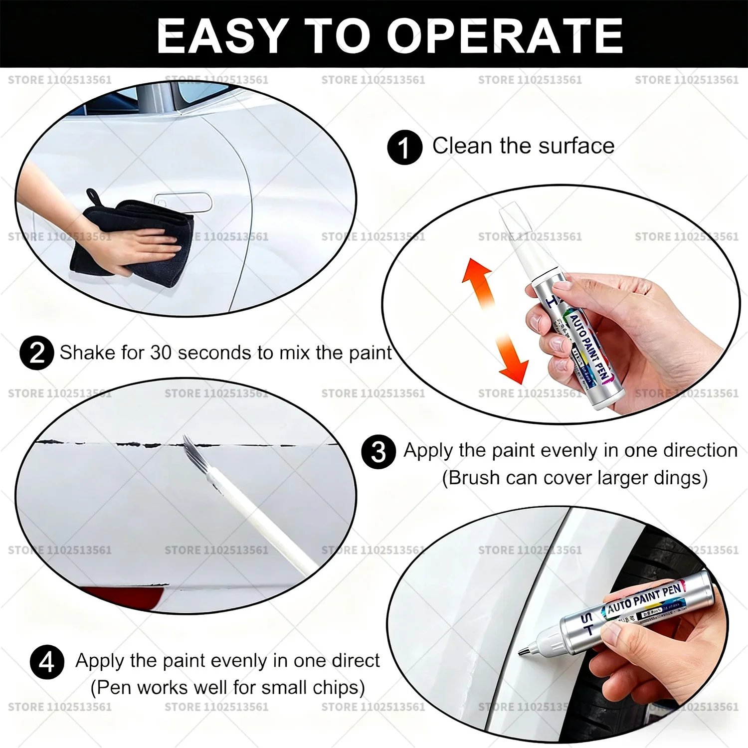 قلم إصلاح طلاء السيارات اللمس حتى مزيل الخدوش لتقوم بها بنفسك اكسسوارات السيارات لفولكس واجن جولف GTl الأبيض LC9A رمادي C2 الأحمر LC3J أسود C9X