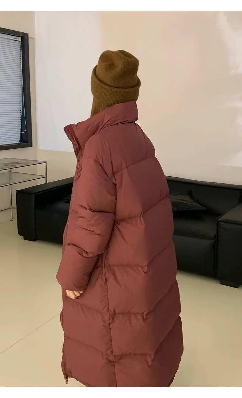 Model 2025, knielange katoenen jas met lange mouwen en extra dikte - Winterkatoenen jas Bovenkleding